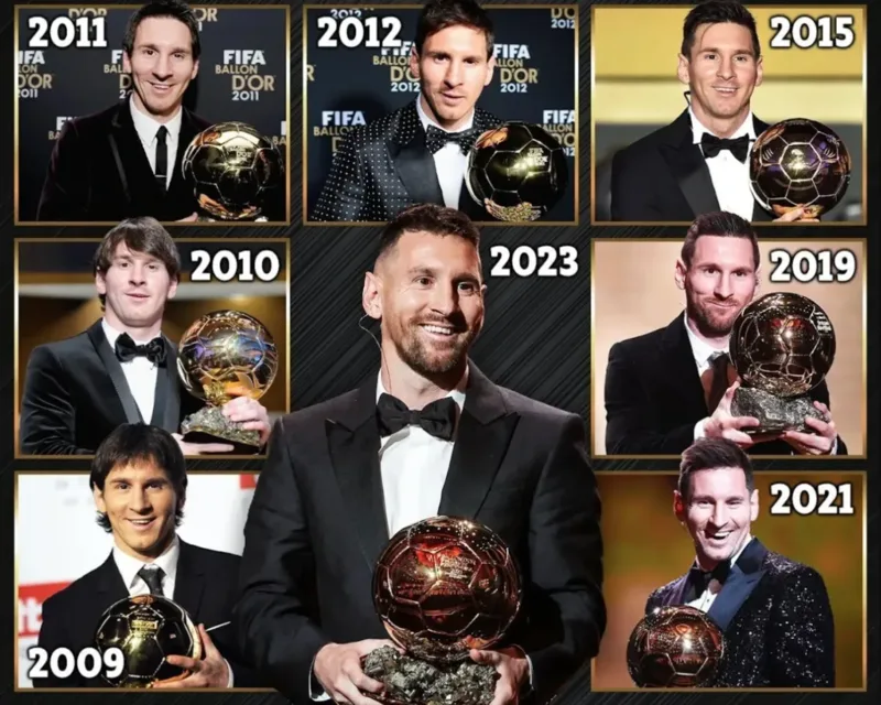 Các năm Messi giành Quả Bóng Vàng phản ánh từng giai đoạn đỉnh cao trong sự nghiệp của siêu sao Argentina.